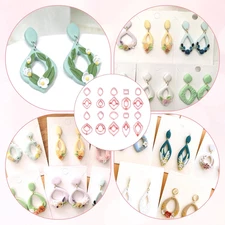 20pcs Polymer Clay Cutters, Polymer Clay Molds Tools Earring Making Kit for J...