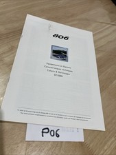 2000 Peugeot 806 Specifications & Equipment Leaflet