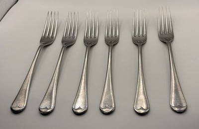 Vintage 6 x JR&Co FIrth Staybrite Old English 20 cm Tafelgabeln - Besteck