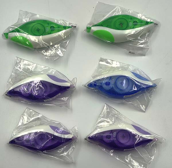 lotto 6 correttori nastro PAPER MATE Liquid Paper DRYLINE nuovi fondo magazzino