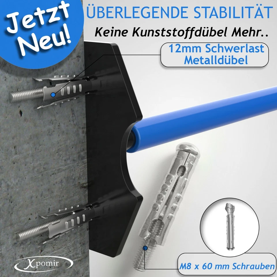 Xpomir 4X Schwerlast Wandhalterung mit Metalldübel für Autoreifen, Felgen Halter - Bild 2 von 4