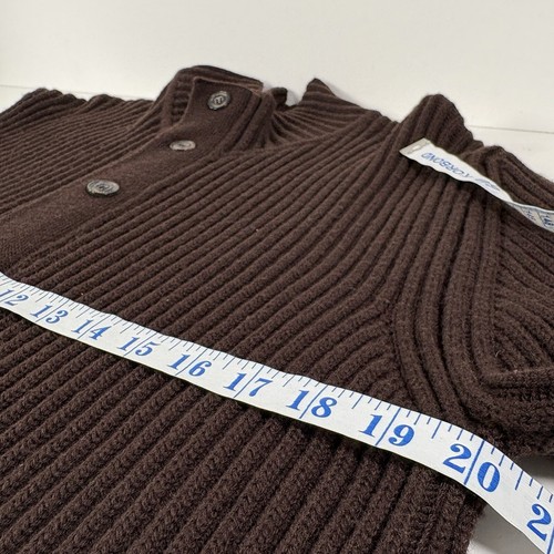 Pal Zileri Concept Mens Jumper Brown Medium* 100% Merino Wool Ribbed Knit Italy - Picture 16 of 24