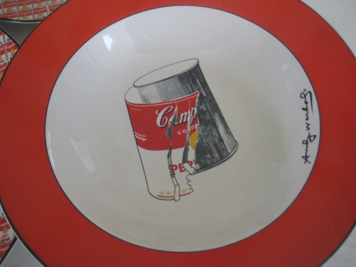 Vintage Andy Warhol- Campbells Soup /Salad - Soup Bowl & Plate - Picture 3 of 10