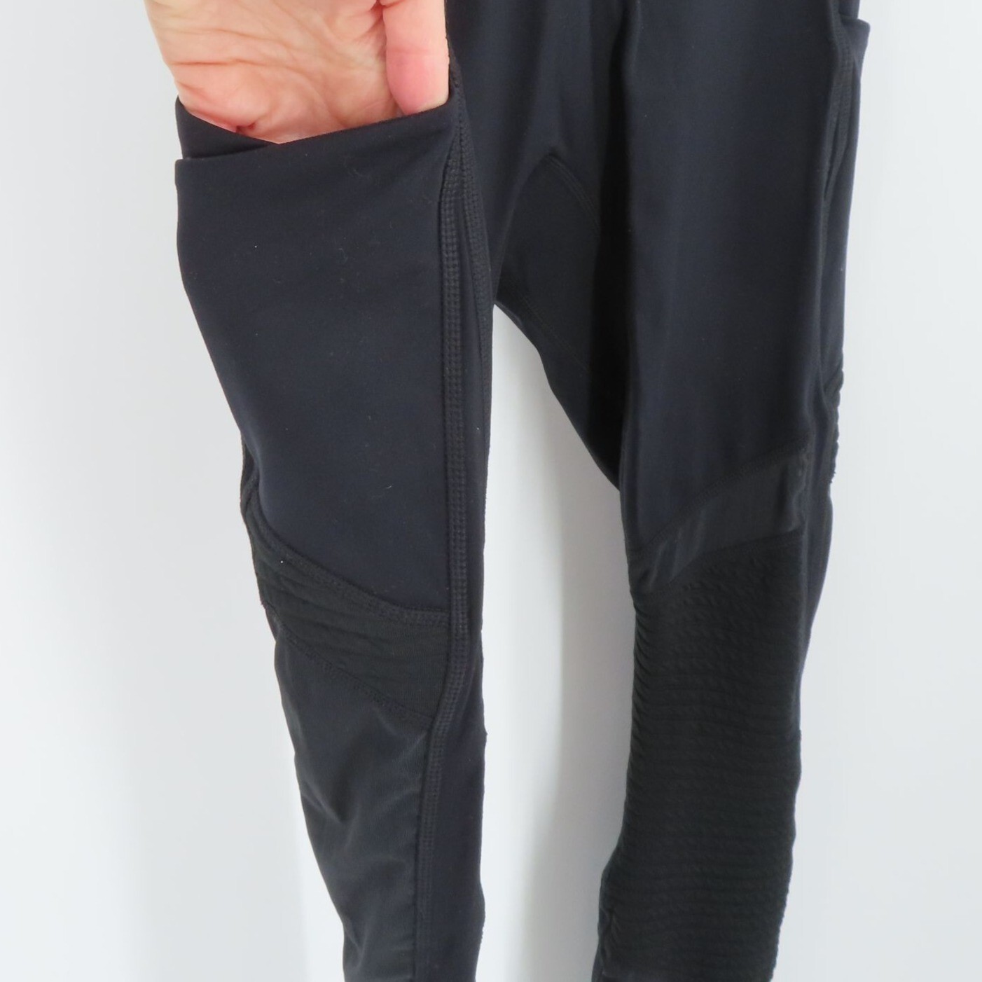 Fabletics Women Small Solid Black Sheer Mesh Pock… - image 4