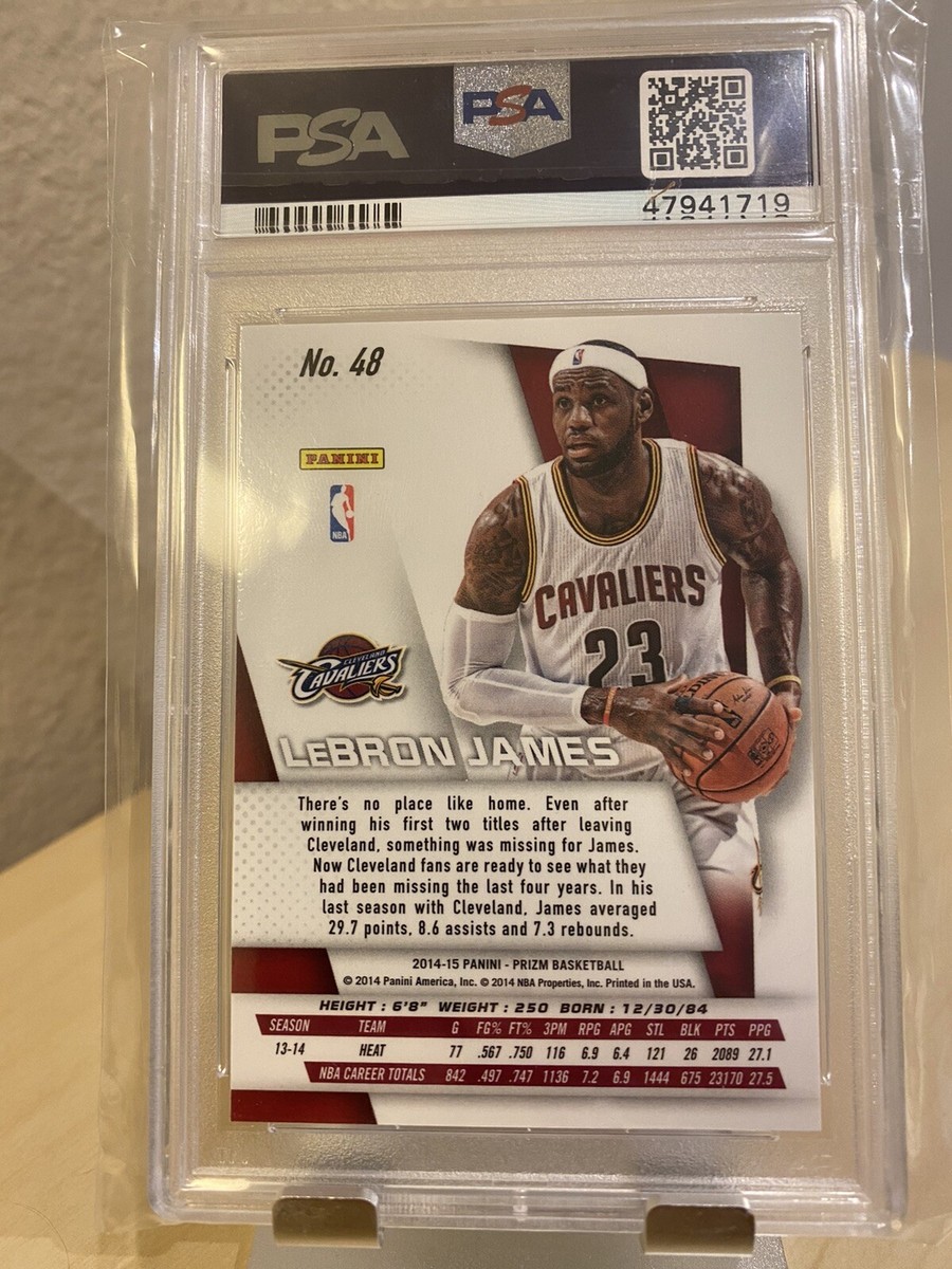 2014 PANINI PRIZM LEBRON JAMES #48 PSA 10 GEM MINT | eBay