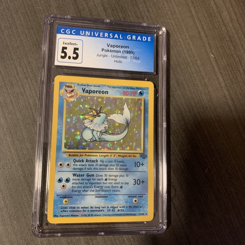 Vaporeon (Unlimited) graded CGC 5.5 for sale on eBay