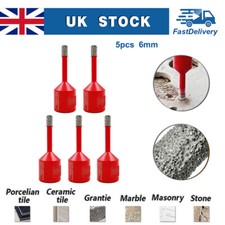 Diamond Core Drilling Bit Cut Porcelain Tile Marble Hole Saw Cutter 5pcs 6mm