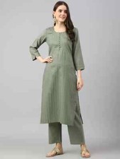 Indian Pakistani Women Kurta Designer Party Wear Top Tunic Kurti Pant Set Dress