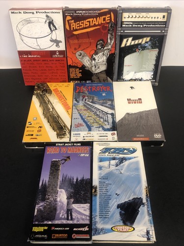 VHS LOT: Vintage Snowboard Mack Dawg Forum DC Burton TWS Transworld