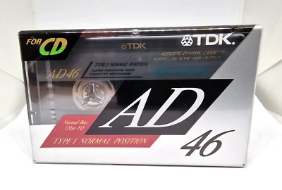 Bande cassette audio vierge TDK AD 46 (scellée) neuve !