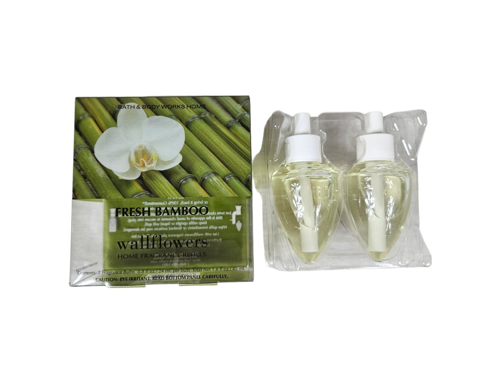NWT Bath & Body Works Wallflowers Home Fragrance Refills Fresh Bamboo 2 Pack I51