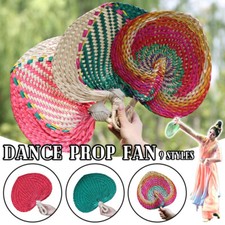 Chinese Style Woven Fan Palm Leaf Heart Shaped Fan Dance Performances Props