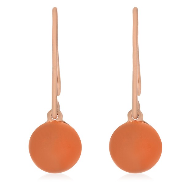 Xen OhrhäNger Mit Peach Mondstein Ca. 4,6 Ct. RosèVergoldet-image