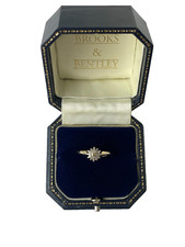 Diamond Ring 9ct Gold Diamond Cluster Ring Diamond Gold Ring - Size S