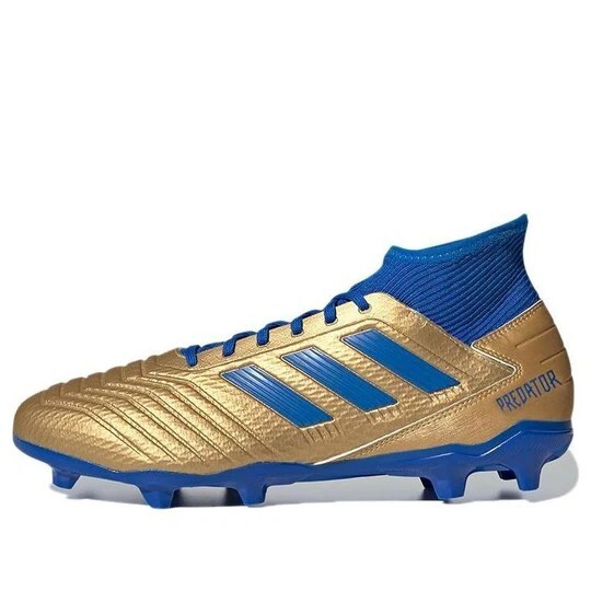 adidas Predator ゴールド/ブルー シューズ26.5 Adidas Mens Predator 19.3 FG Soccer Cleats Boots Gold Blue (F35596