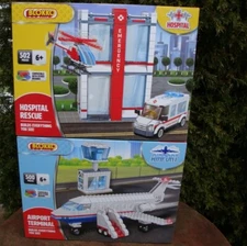Lot of (2) BLOKKO Building Sets- Hospital Rescue & Airport Terminal NIB 