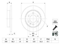 Original Bosch Bremsscheibe 0 986 479 H07 FüR Mercedes-Benz