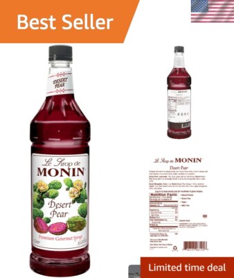 Natural Desert Pear Syrup - Non-GMO, Gluten-Free, Perfect for Summer Beverages