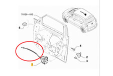 Cavetto Rimando Apriporta Serratura Maniglia Interna FIAT 500L 52018118 52018119