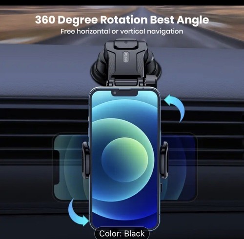 "TOPK D38-C Car Phone Holder: Adjustable Mount for Dashboard" - Zdjęcie 2 z 4