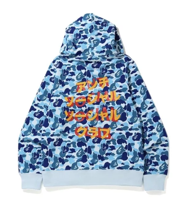 Anti Social Social Club BAPE x ASSC Camo Hoodie Blue Camo