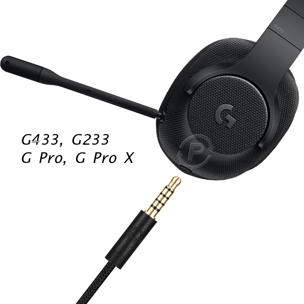 Replacement Audio Cable for Logitech G433 G233 G Pro X Gaming