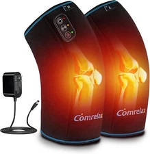 Knee Massager with Heat & Vibration, Heated Knee Brace for Knee Pain corded