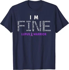 I'm Fine Lupus Warrior Lupus Awareness Purple Ribbon Unisex T-Shirt