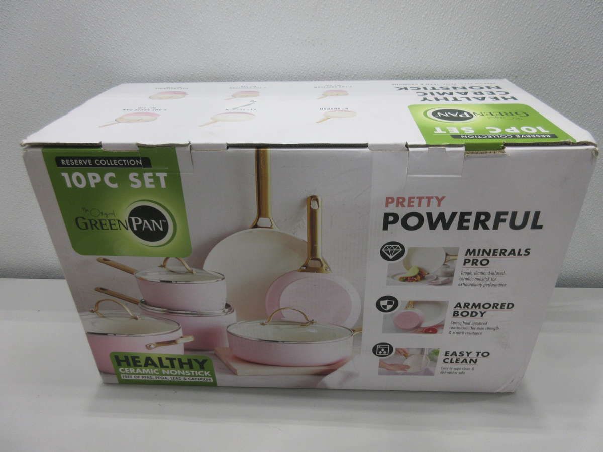 GreenPan Reserve Blush 10Piece Set Cookware eBay