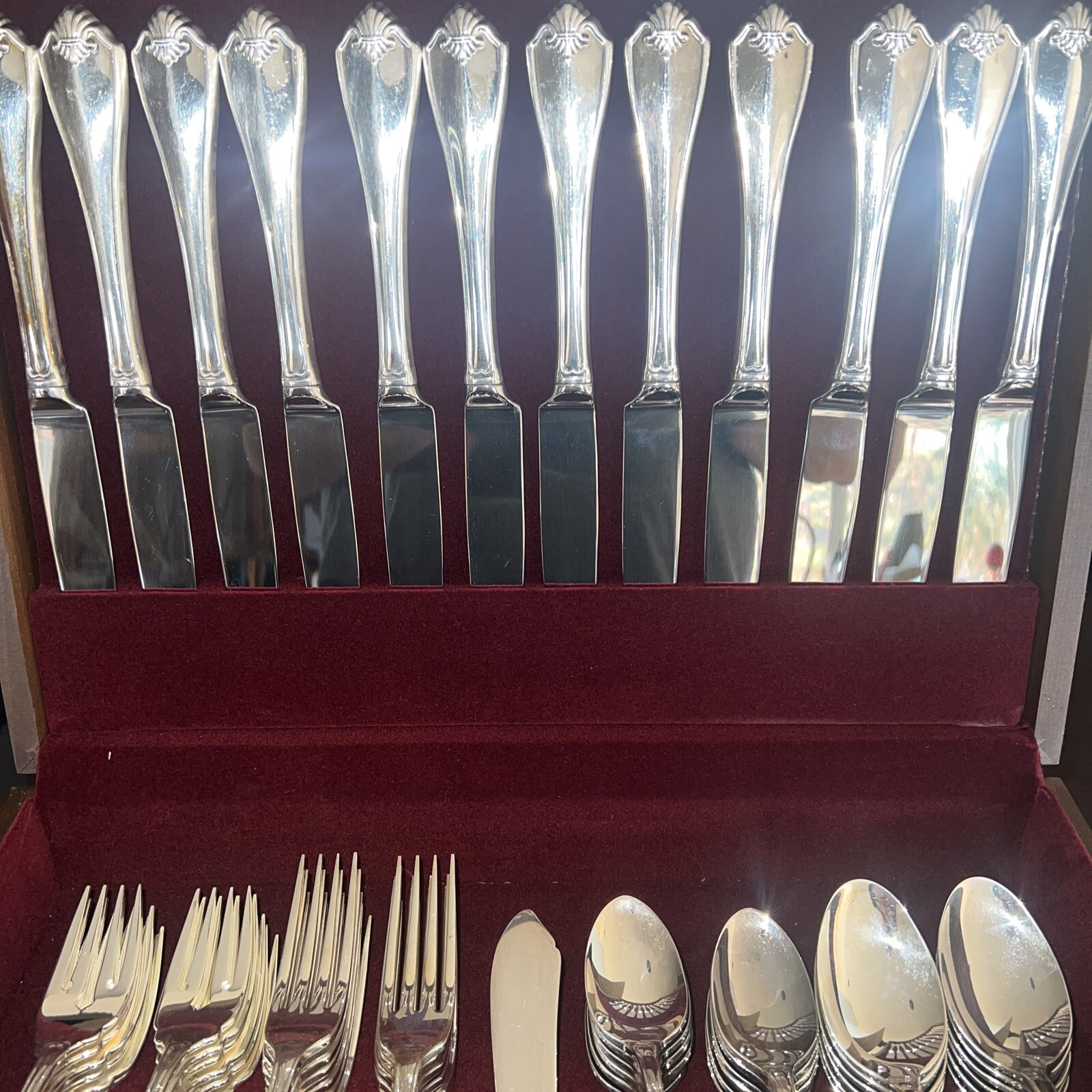 Vintage 1881 Rogers Oneida King James Silverplate Flatware Set 66 Piece Set eBay