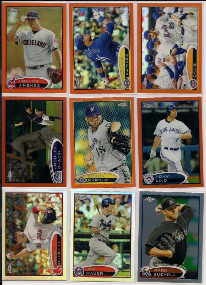 2012 Topps Chrome Refractor parallels Orange Blue Xfractor Purple pick your card - Image 2 of 4