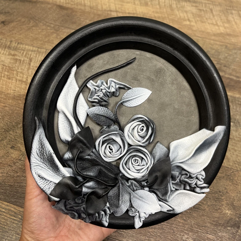 复古皮革 3D 花束墙艺术独特家庭哥特式浪漫女巫 — 第 2/4 张图片