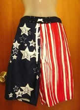 OLD GLORY America Pride youth lrg USA athletic lined shorts Joe Boxer size 14-16