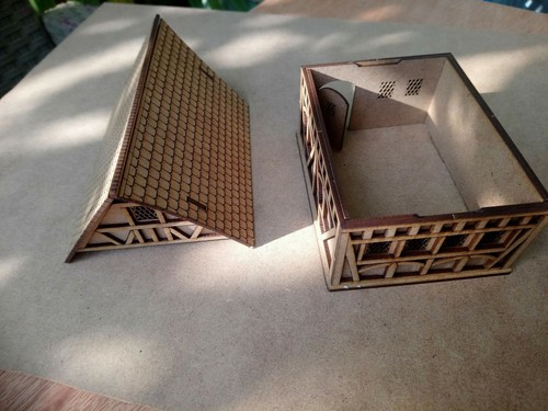 28mm Fantasy Tudor Style Small cottage House T1A 2mm MDF Laser Cut Kit - Picture 5 of 7