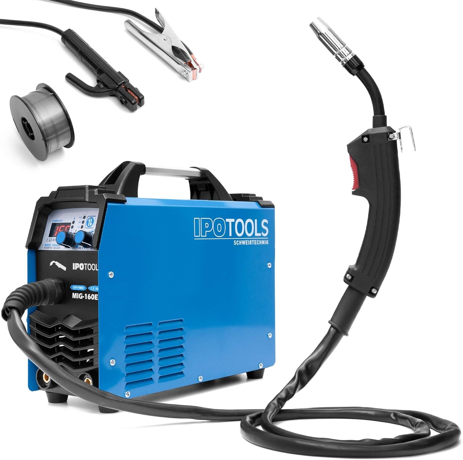 Poste a souder MIG sans gaz pour éviter les collages d'électrode avec onduleur IGBT 160A