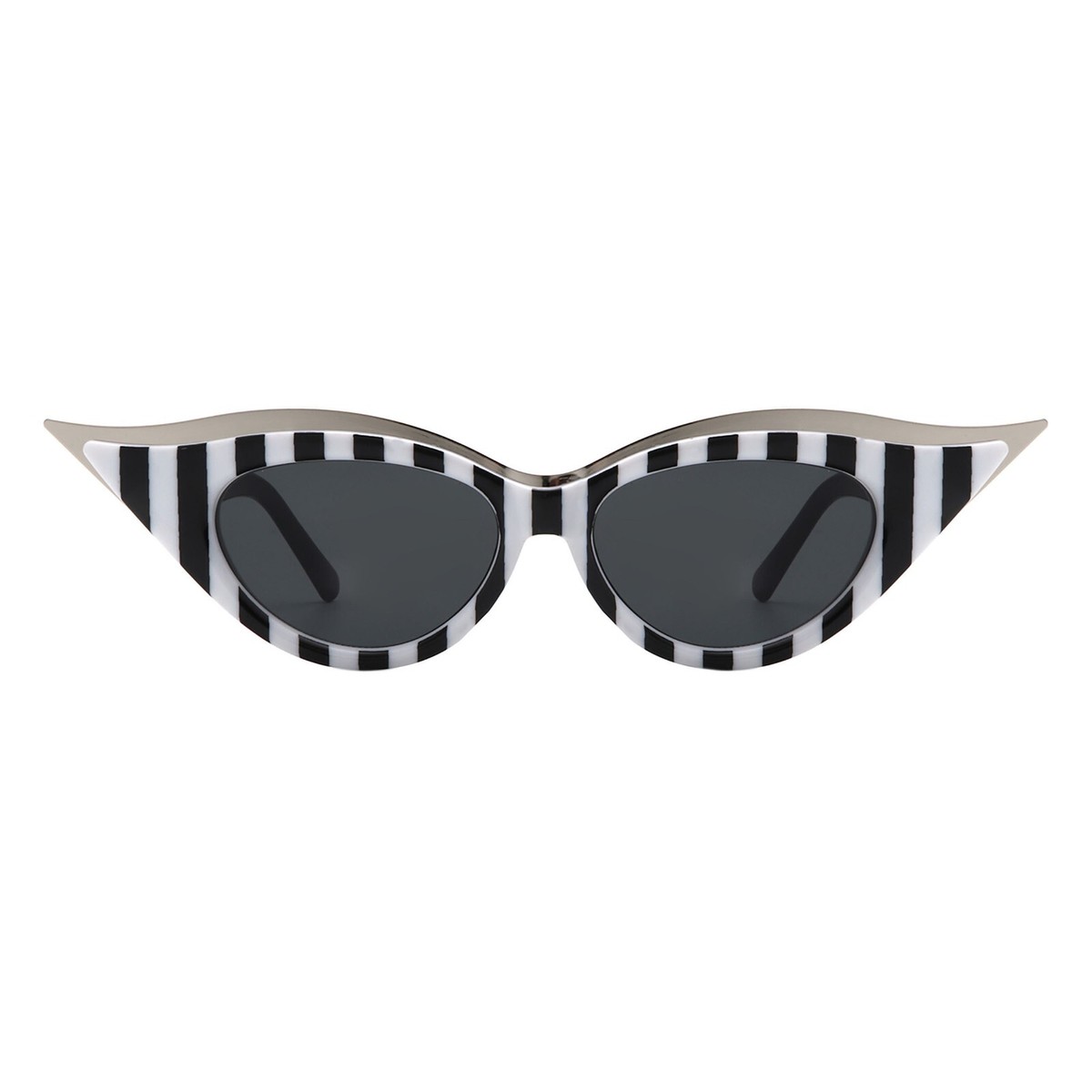 Metal Frame Oval Cat Eye Sunglasses UV400 Lenses Mens Womens Oval Cat Eye Sunglasses Full Frame Plank Metal  main image 4