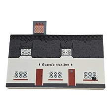 1996 Cat's Meow Shelf Sitter Queens Head Inn Blyford Suffolk Wood Signed Painted