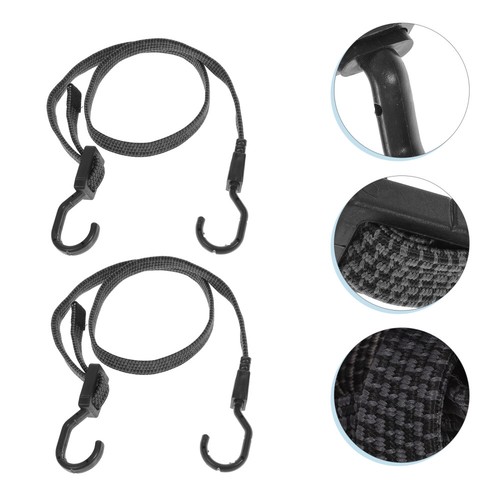 3 Pcs Luggage Rope Straps Long Bungee Cords with Hooks Adjustable