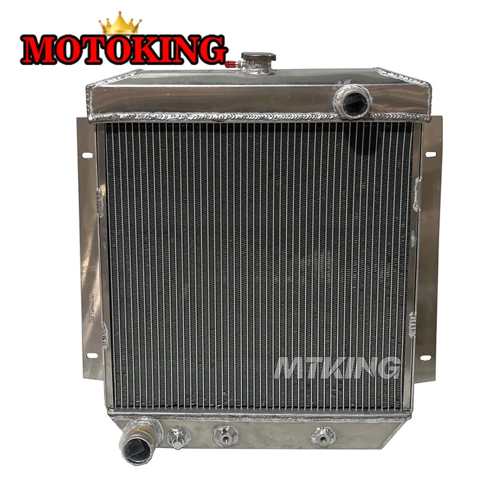Radiador completo de aluminio para Ford Customline V8 1954-1956 1955 3,9 4,2 4,4 4,8 L Foto 3 de 4