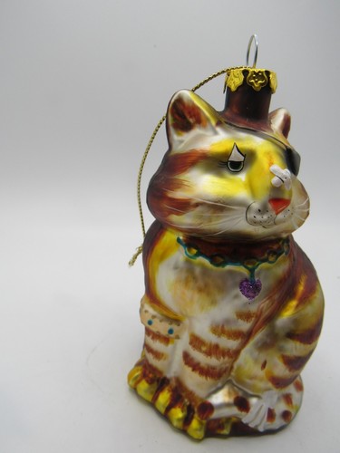 Gary Patterson Cat ornament King of the block hand blown glass - Picture 2 of 11