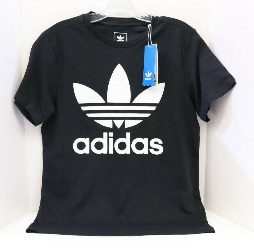★人気★ adidas Trefoil Logo 半袖Tシャツ NWT Adidas Originals Trefoil Logo Sleeve Black/white
