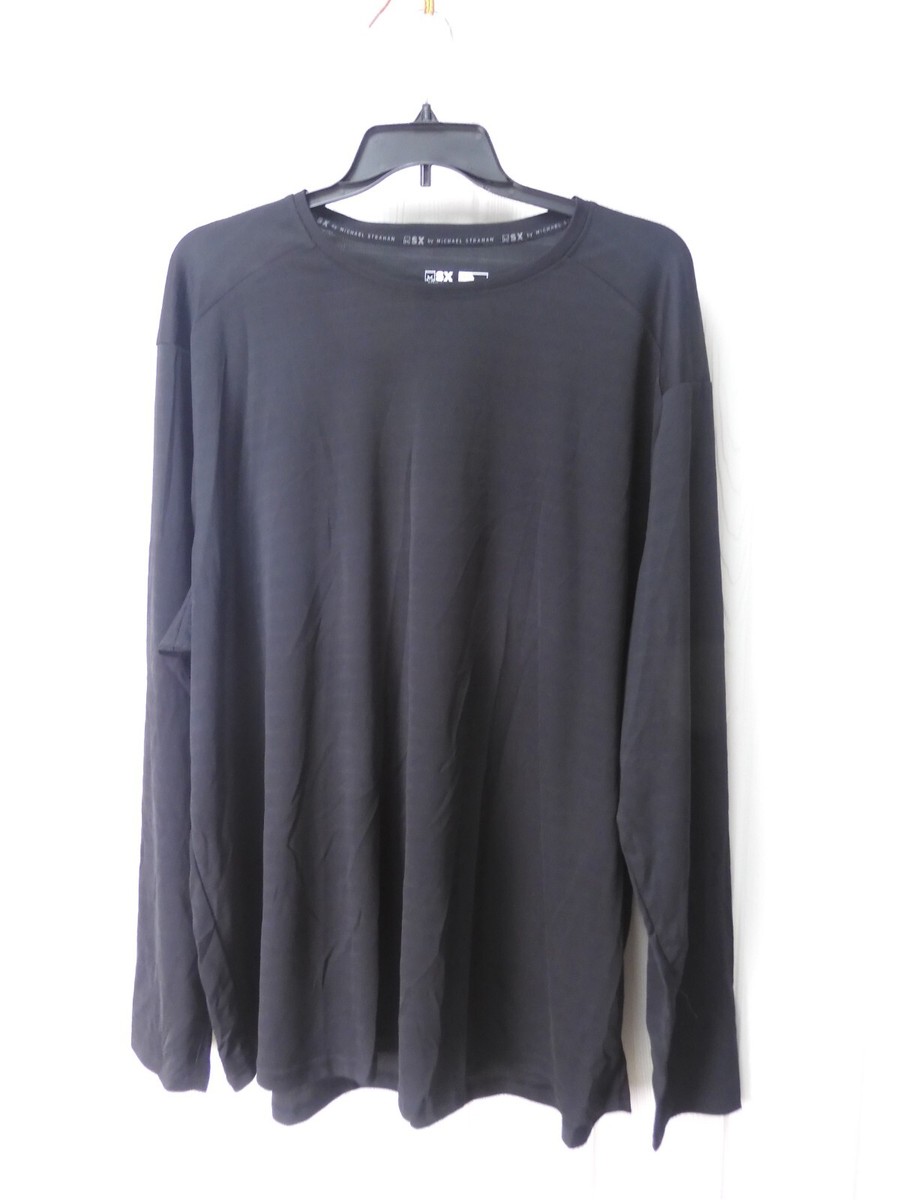 Msx Black Long Sleeve T-Shirt Mens Small By Michael Strahan Quick