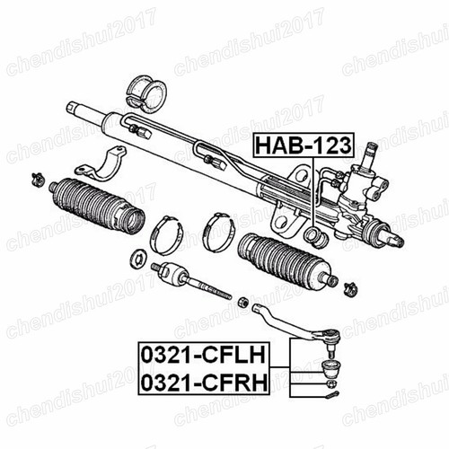 2 Front Outer Tie Rod End Pair Set For Honda Accord CL TL 98-03 5354/60-S84-A01 - Picture 4 of 4