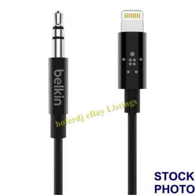 Belkin 3.5 mm Audio Aux Cable with Lighting Connector Apple MFi Certified