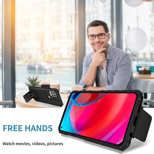 For Motorola Moto G Stylus 5G 2021 Case Camera Lens Cover Built-in Kickstand - Photo 7 sur 23