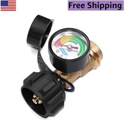 Brass Propane Tank Level Indicator - Easy Install for BBQ Grill & Heaters