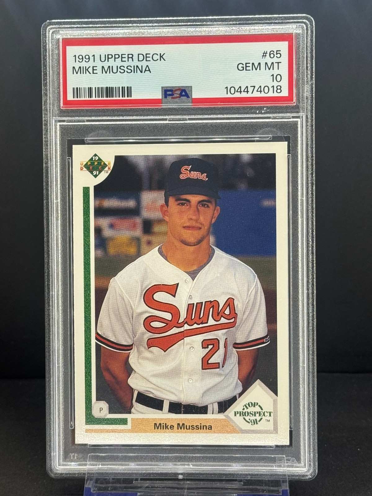 MIKE MUSSINA Rookie RC PSA GEM MINT 10 1991 Upper Deck Baseball #65 Orioles