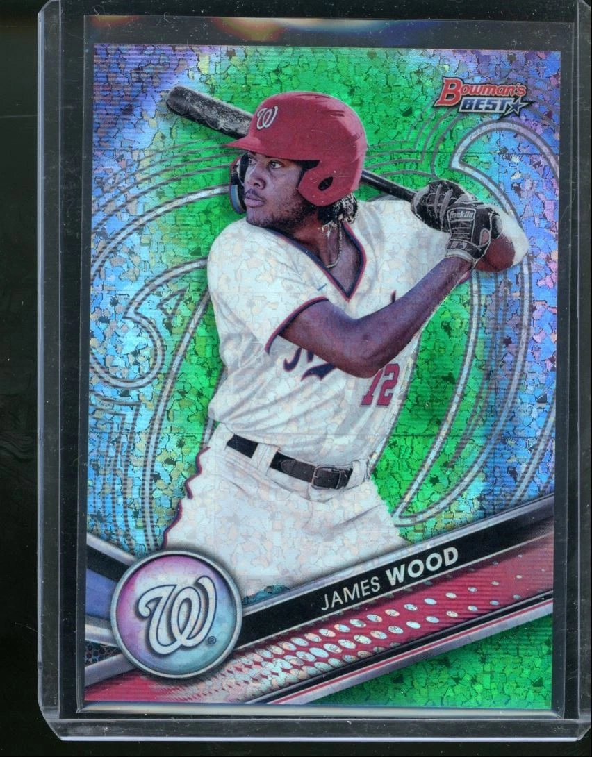 2022 Bowman's Best James Wood #TP-7 Green Diamond /99 Nationals