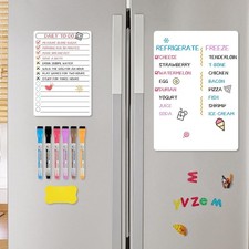 6 Pack Magnetic Dry Erase Boards, 3 8'' X 12''  3 5'' X 8'' for Fridge6 Pac