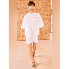 Ulla Johnson Diyana Tunic Dress Women's Size 0 Lace Cotton Cowrie White NWT